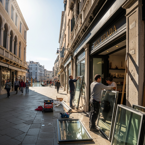 Sostituzione vetrate a Venezia